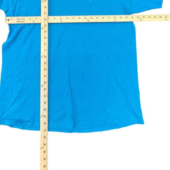 Lady’s 90s minimalist Champion blue T-shirt size XL - Picture 2 of 4